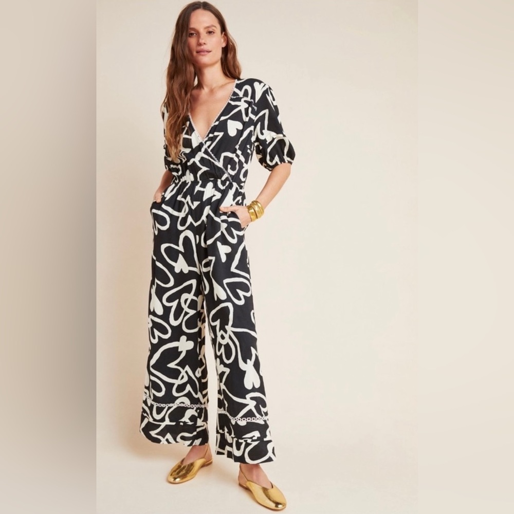 FarmRio Sinead Hearts Jumpsuit